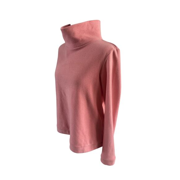 Dudley Stephens Coral Fleece Turtle Neck Long Sleeve Pull Over medium pink - Picture 3 of 9